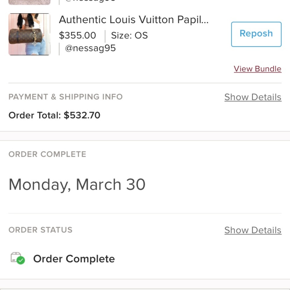 Reposhing Authentic Louis Vuitton Papillon - Picture 5 of 6